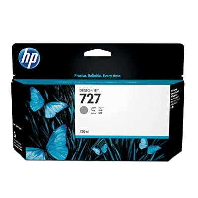 Abbildung von HP 727 Grau 130 ml Original Druckerpatrone (B3P24A) für DesignJet, mit originaler Tinte, Großformatdrucker der Serien DesignJet T2500, T1500 &amp; T900 sowie den Druckkopf