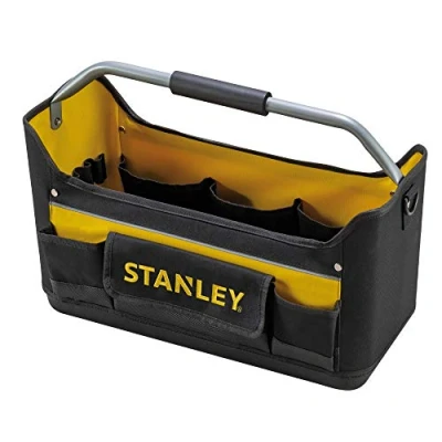 Abbildung von Stanley Werkzeugtrage / Werkzeugtasche (44.7x27.7x25.1cm, 600 Denier Nylon, ergonomischer Gummihandgriff, wasserdichter Kunststoffboden, Schultergurt und Tragebügel) 1 96 182