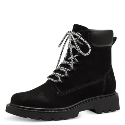 Abbildung von Tamaris Damen Schnürstiefel Leder; BLACK/schwarz; 38 EU
