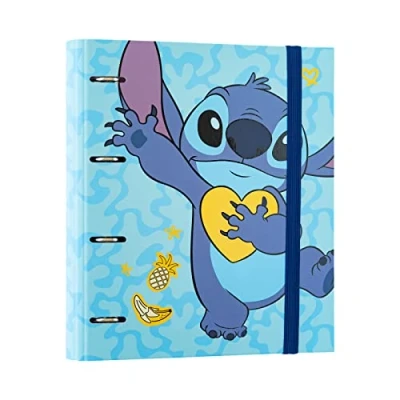 Abbildung von Grupo Erik Ringordner A4 Premium Disney Stitch Tropical Ordner Schmal Aktenordner 4 Ringe Ringbuch DIN Schule Zubehör oder Büro
