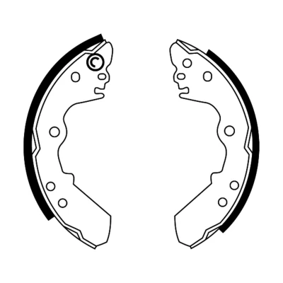 Abbildung von ABE C0X011ABE Bremsbacken Hinterachse 254 52 AKEBONO