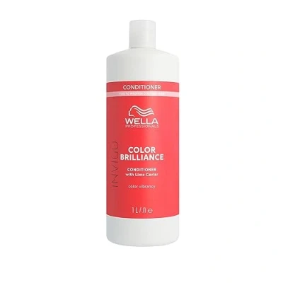 Abbildung von Wella Professionals Invigo Color Brilliance Conditioner fine glättende Farbschutz Haarspülung für feines, gefärbtes Haar mit Vitamin E und Antioxidantien 1 L