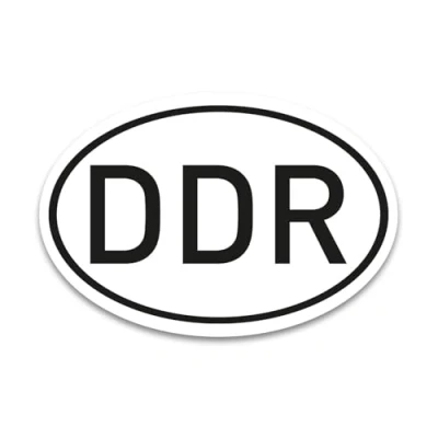 Abbildung von DDR Magnet Länderkennzeichen in Schwarz Weiß 17,5 x 11,5 cm DIN genormt PKW LKW Wohnmobil Moped Motorrad Auto UV Schutzlaminiert und Wetterfest kfz_729