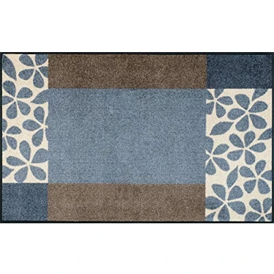 Abbildung von wash+dry Fußmatte, Florita Grey 75x120 cm, innen und außen, waschbar