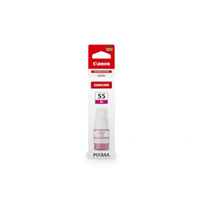 Abbildung von Canon GI 55M Original Tintenflasche Magenta Bis zu 3.000 Seiten, kompatibel mit MegaTank Druckern Maxify GX1050, GX2050 Hochwertige Nachfüll Tinte für farbbrillante Ausdrucke
