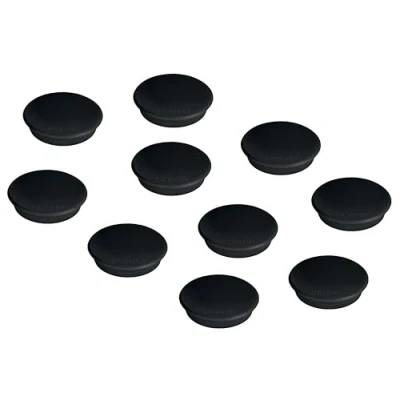 Abbildung von FRANKEN Magnete Rund, 10 Stück, Hochwertige Haftmagnete für Büro, Haushalt, Werkstatt, ideal Whiteboards, Kühlschrank, Plantafeln oder Schaukästen, 24 mm, Schwarz, HM20