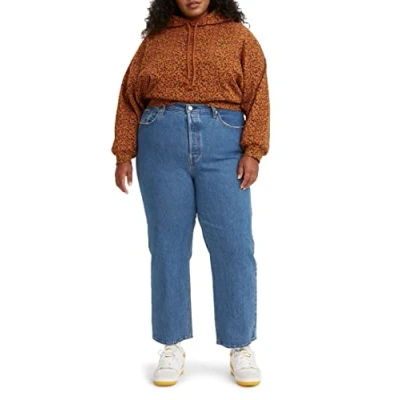 Abbildung von Levi&#039;s Damen Plus Size Ribcage Straight Ankle Jeans Jazz Pop (Blau) 18