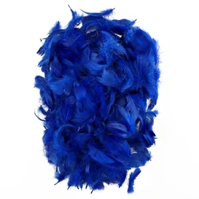 Abbildung von Netuno 150 Stück Marineblau Deko Federn 10g Flaumfedern Schmuckfedern Vogelfedern Bastelfedern Natur für DIY Basteln Dekoration Ostern Weihnachten Dekofigur