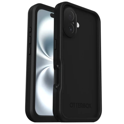 Abbildung von Apple iPhone 16 Hülle MagSafe Kunststoff OtterBox Hard Case/Backcover Handyhülle Schwarz Shockproof/Stoßfest