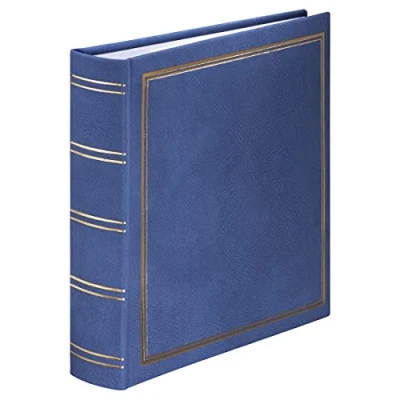 Abbildung von Hama Einsteckalbum London (klassisches Fotoalbum für 200 Bilder im Format 10x15 cm, Fotobuch zum Einstecken, Album aus Kunstleder) blau