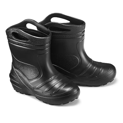 Abbildung von ESTRO Kinder Gummistiefel Mädchen Gefüttert Regenstiefel Leicht Regenschuhe Jungen K051 (22 EU, Schwarz)