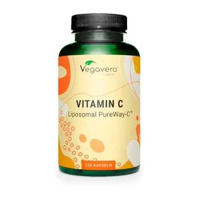 Abbildung von Liposomal Vitamin C Echte Technologie Markenrohstoff PureWay C®; Immunsystem stärken Energie* Laborgeprüft Vegan Ohne Zusatzstoffe Deutsche Produktion von VEGAVERO®