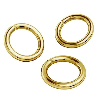 Abbildung von My Bead 3 Stück Biegeringe Ø 5mm offen 925 Sterling Silber doppelt vergoldet Binderinge Schmuckherstellung basteln DIY