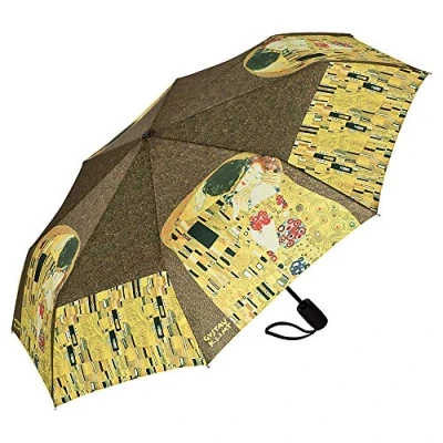 Abbildung von VON LILIENFELD Regenschirm Taschenschirm Gustav Klimt Der Kuss Windfest Auf Zu Automatik Stabil Kompakt Leicht Kunst