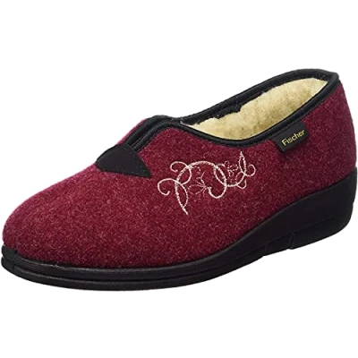 Abbildung von Fischer Dora, Damen Niedrige Hausschuhe, Rot (bordo 341), 40 EU (6 UK)
