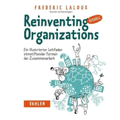 Abbildung von Reinventing Organizations visuell: Ein illustrierter Leitfaden sinnstiftender Formen der Zusammenarbeit