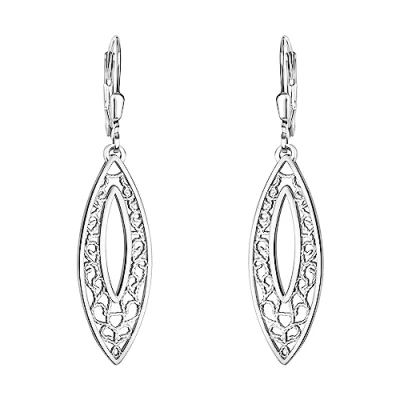 Abbildung von Sofia Milani OVAL Ornament Ohrringe, Damen, Größe: One Size, Silver