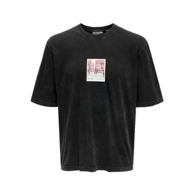 Abbildung von Only &amp; Sons Onsray TEE Tshirt print, Herren, Größe: Medium, Black