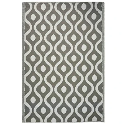 Abbildung von JEMIDI Outdoor Teppich 120x180cm groß Terrassenteppich Balkonteppich Außenteppich Balkon Garten Läufer Gartenteppich Muster Grau