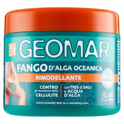 Abbildung von GEOMAR Klärschlamm aus Ozeanalgen gegen die Unvollkommenheiten der Cellulite, 95% Natürlichen Ursprungs mit Tris Salzen (Meersalz, Epsom und Totes Meer) Algenwasser, Made in Italy, 600 g