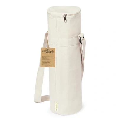 Abbildung von Kühltasche für Wasserflasche zum Umhängen bis 1,5 L Flasche, Reissverschluss und Verstellbarer Schulterriemen, kleine Drinks, Kühlbox Outdoor, Reisen Co. von noTrash2003 (Beige)