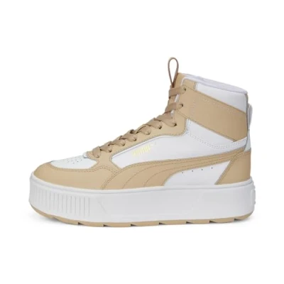 Abbildung von Puma Cassia Sneaker low, Damen, Größe: 41, White/gold Hochwertiges lederimitat