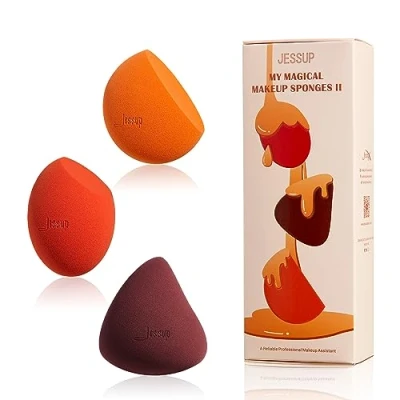 Abbildung von Jessup Makeup Schwamm Set, 3pcs Make up Schwämme für Gesicht weiche Schönheit Stiftung Blender Concealer Schwamm, SP013