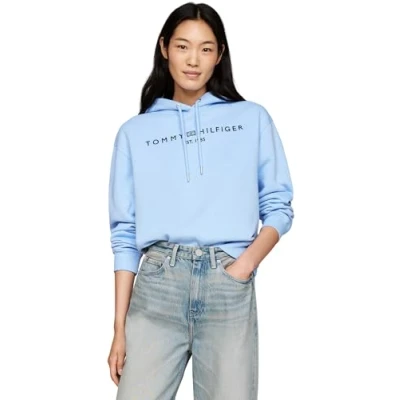 Abbildung von Tommy Hilfiger MDRN REG CORP LOGO Sweatshirt, Damen, Größe: Large, Vessel blue