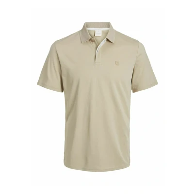 Abbildung von Jack &amp; Jones Premium Einfarbig Poloshirt, Herren, Größe: Large, Fields of rye
