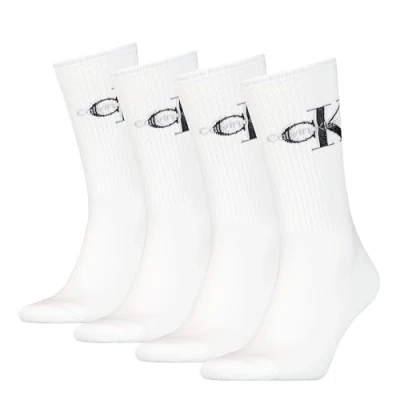 Abbildung von Calvin Klein Underwear MEN SOCK 4PACK Socken, Herren, Größe: 35 40, White