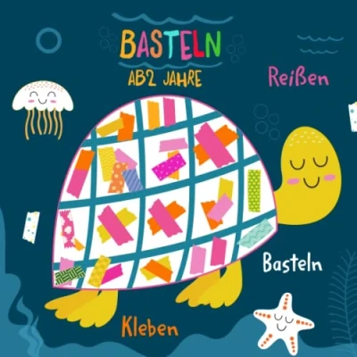 Abbildung von Basteln ab 2 Jahre: Unterwasserwelt Bastelbuch Jahre, Wie Fische Delfine und Wale, Reißen, Kleben Für Kinder Jungen &amp; Mädchen