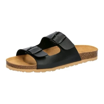 Abbildung von Lico Herren Bioline Man Mules Soft Pantoletten, Schwarz Helle Sohle, 45 EU