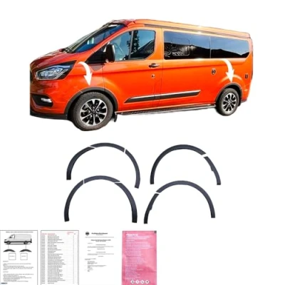 Abbildung von Radlaufschutz Radlaufleisten kompatibel mit Ford Transit Custom MK1 Facelift 2018 2023 10 TLG. ABE TÜV