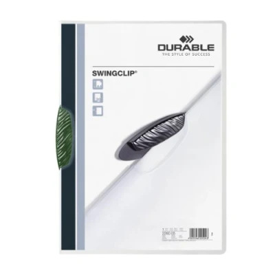 Abbildung von Durable Klemm Mappe Swingclip aus PP, bis zu 30 Blatt A4, grün, 25er Packung, 226005