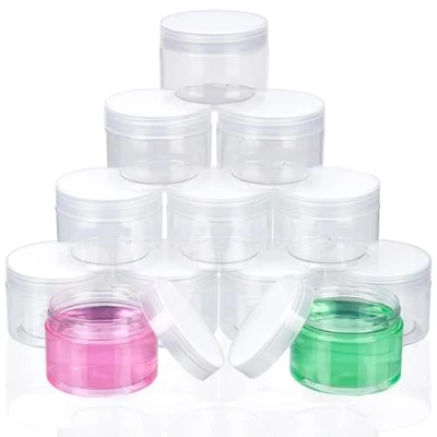 Abbildung von Belle Vous Leere Kosmetik Behälter Transparent (12Stk) Tiegel Döschen 120ml Kunststoffdose mit Deckel Rund für Makeup, Creme Dosen, Nageldesign, Puderdose Leer Auslaufsicher &amp; Luftdicht