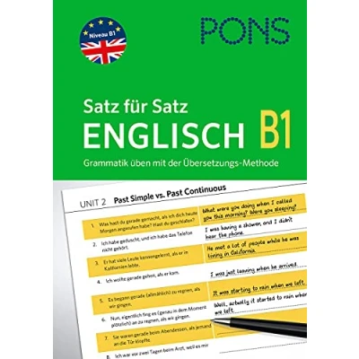 Abbildung von PONS Satz für Englisch Grammatik B1: üben mit der Übersetzungs Methode