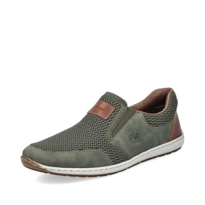 Abbildung von Rieker Herren Low Top Sneaker 08869, Männer Halbschuhe,Turnschuhe,Laufschuhe,straßenschuhe,Strassenschuhe,Sportschuhe,grün (54),42 EU / 8 UK