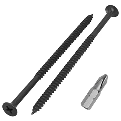 Abbildung von SKIR&#039;CO (200 Stück) Schwarz Phosphat Finish 4,2 x 90 mm Trockenbauschrauben Feingewinde Kreuzschlitz Stiftkopf