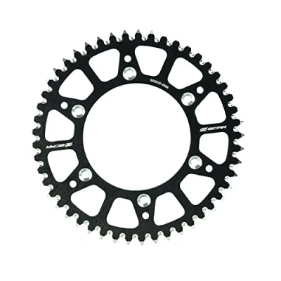 Abbildung von SCAR Aluminium Kettenrad kompatibel mit KTM SX/SXF/EXC/EXCF 125 150 250 300 350 450 500 93 23 HUSQVARNA TC FC TX TE FE FX GASGAS 14 MC MCF EC ECF 21 23, Schwarz 52 Zähne