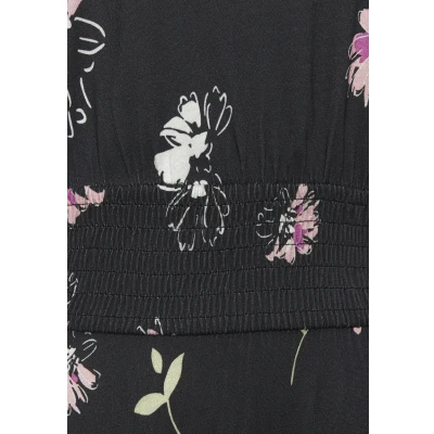 Abbildung von Vivance Maxikleid schwarzmauve bedruckt, Damen, Größe: 36, Schwarz mauve bedruckt