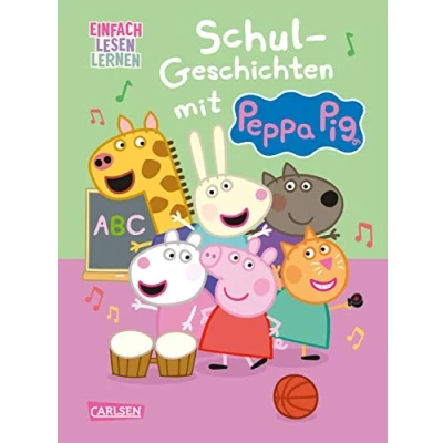 Abbildung von Peppa Wutz: Schul Geschichten mit Pig: Einfach Lesen Lernen 2 tolle Wutz für Leseanfänger*innen ab 5 Jahren vielen Bildern, Comic Elementen und Rätseln
