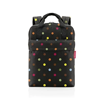 Abbildung von reisenthel allday backpack M vielseitiger Rucksack für Alltag, Reisen, Einkaufen oder Arbeit wasserabweisend, Handgepäck zugelassen, Couleur:dots
