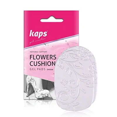 Abbildung von Kaps Flower Cushions Fersen Polster aus Gel Plantar Fasciitis und Fersensporn Selbstklebende Rutschfeste Schuheinlage Ideal für High Heels, Pumps Damen Schuhe, 1 Paar