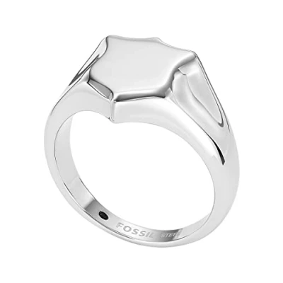 Abbildung von Fossil Heritage Ring silvercoloured, Herren, Größe: 66, Silver coloured