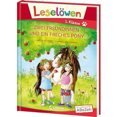 Abbildung von Leselöwen 1. Klasse Zwei Freundinnen und ein freches Pony (Großbuchstabenausgabe): Erstlesebuch für Kinder ab 6 Jahren