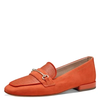 Abbildung von Tamaris Slipper, Damen, Größe: 37, Orange Leder und textil