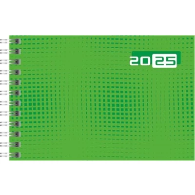 Abbildung von rido/idé Taschenkalender Modell Septimus (2025), 2 Seiten = 1 Woche, A6 quer, 128 Seiten, Grafik Einband, grün