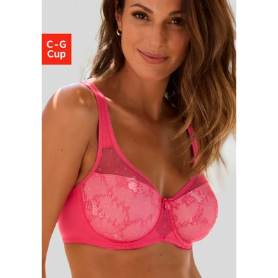 Abbildung von Lascana Minimizer Bügel BH, Damen, Größe: 90F, Pink hellrosa