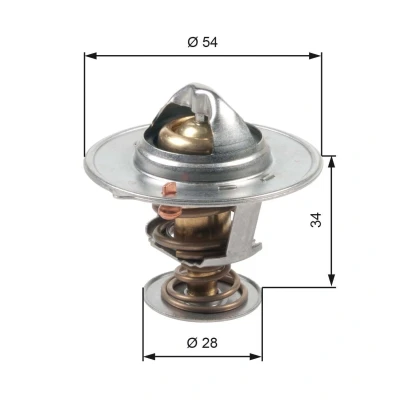 Abbildung von GATES TH47685G1 Kühlwasserthermostat 85 mit Dichtungen ohne Gehäuse HYUNDAI: Tucson, i30 I Estate, Trajet, KIA: cee‘d Hatchback, Sportage II