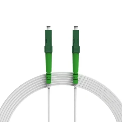 Abbildung von nexinex OS2 weißes Glasfaserkabel LC/APC auf (20m) Patchkabel Simplex Singlemode FTTH Glasfaser LWL Lichtwellenleiter Kabel LC/LC